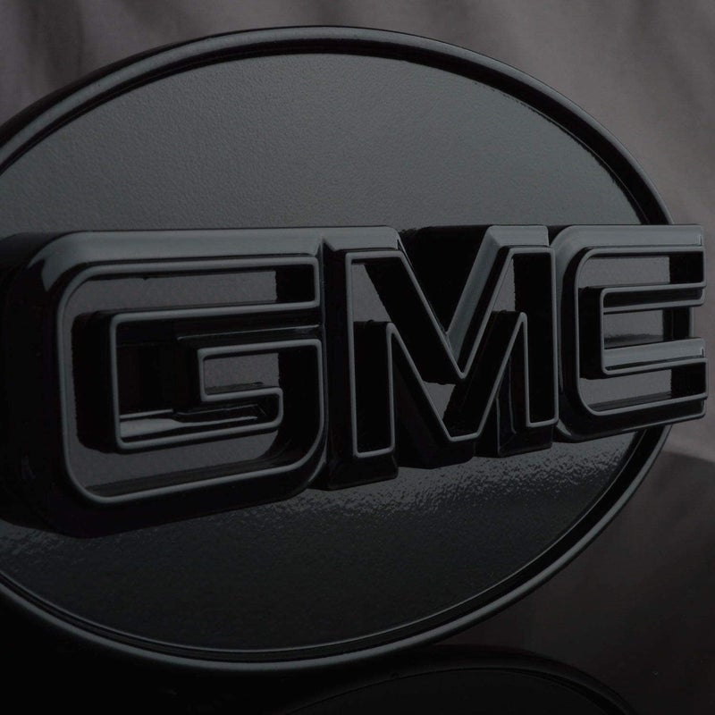 Autogem غطاء وصلة GMC (أسود) - أغطية مستقبل وصلة LED متوافقة مع شاحنات GMC 2 بوصة، 1.25 بوصة أنبوب كلاهما يناسب حروف الكروم على المعدن الأسود موصل مسطح 4 طرق - Image 5